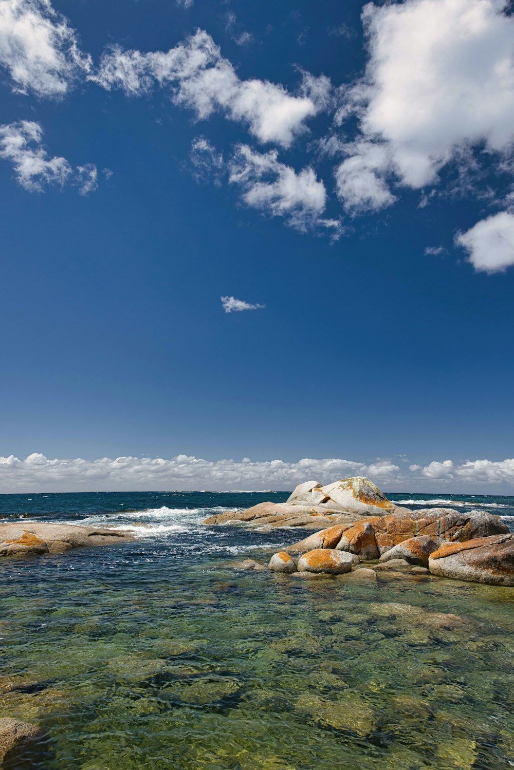 Lichen-covered granite, Bay of Fires